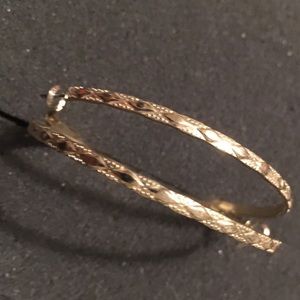 Hoop earrings gold tone pierced